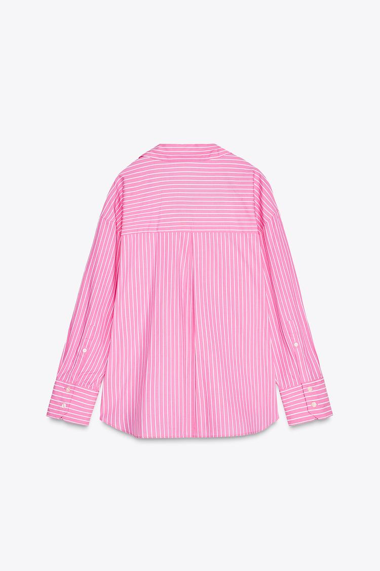 ZARA Basic Poplin Shirt - Stripe