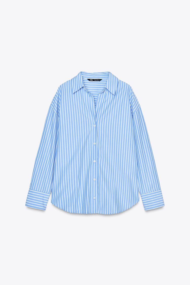 ZARA Basic Poplin Shirt - Stripe