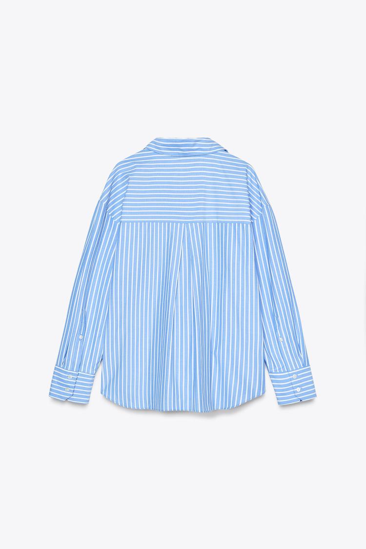 ZARA Basic Poplin Shirt - Stripe