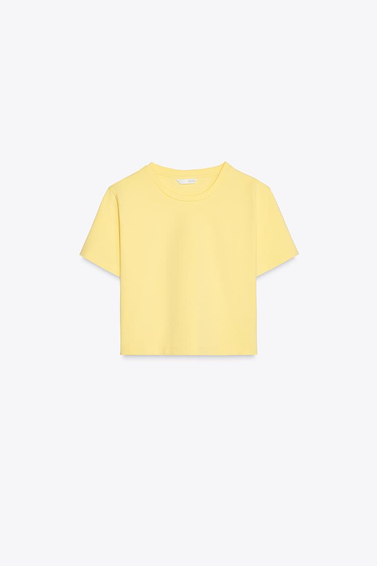 ZARA Cropped Stretch T-Shirt