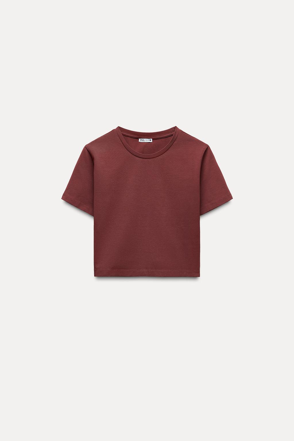 ZARA Cropped Stretch T-Shirt