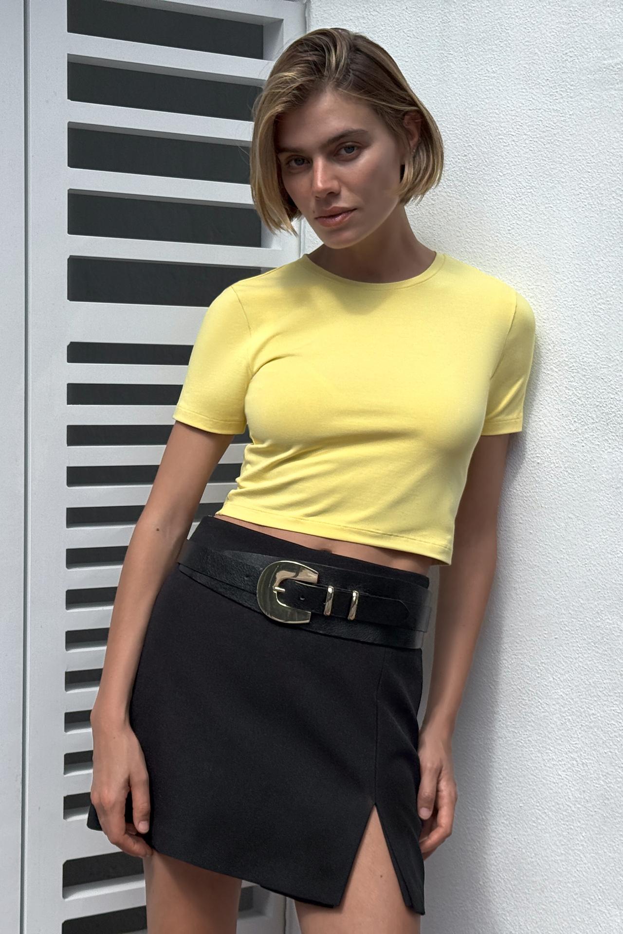 ZARA Cropped Stretch T-Shirt