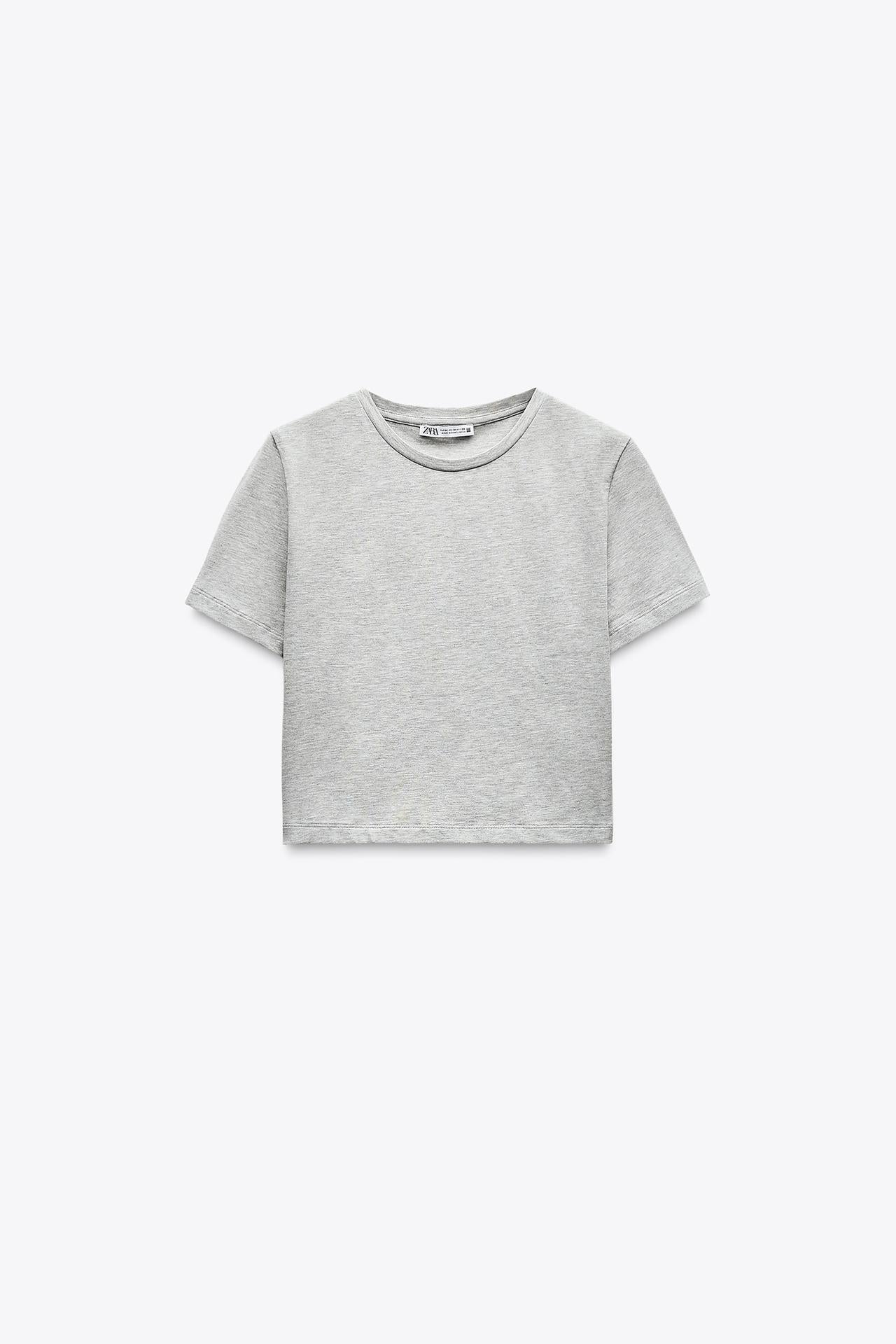 ZARA Cropped Stretch T-Shirt