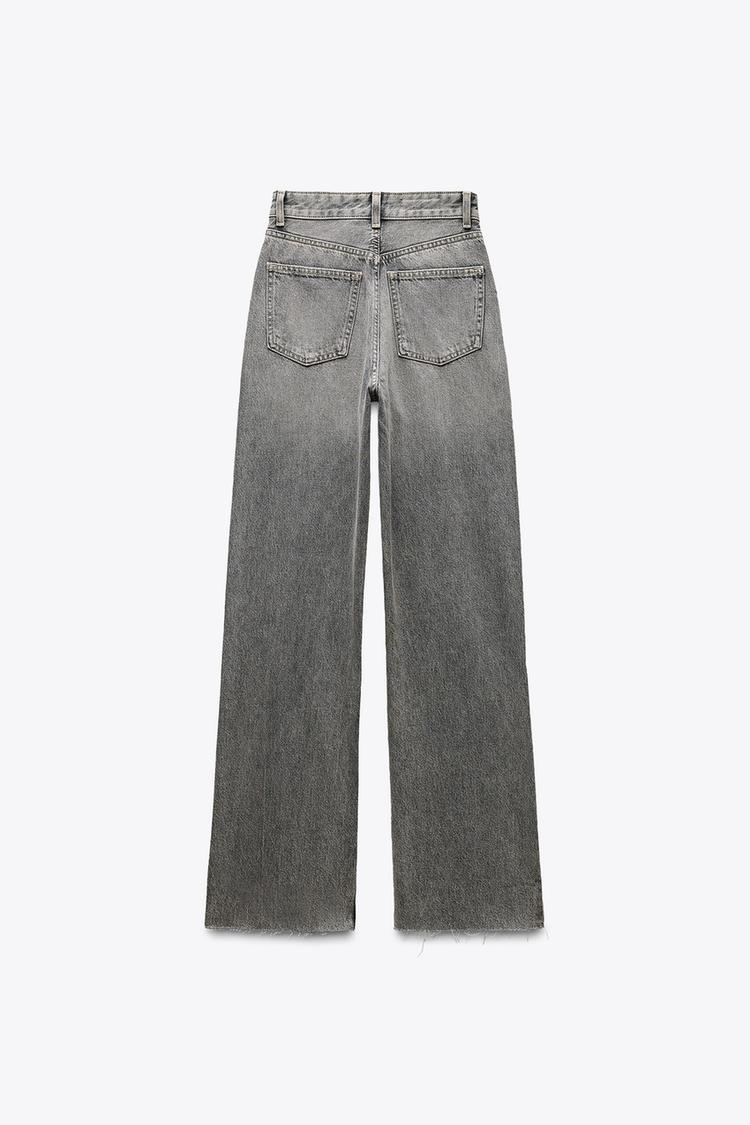 ZARA TRF High-Waist Wide-Leg Full-Length Jeans