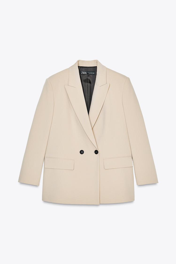 ZARA Oversize Double Breasted Blazer
