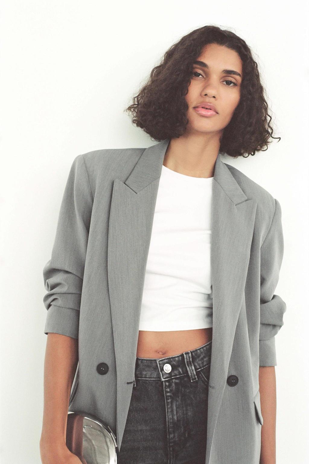 ZARA Oversize Double Breasted Blazer