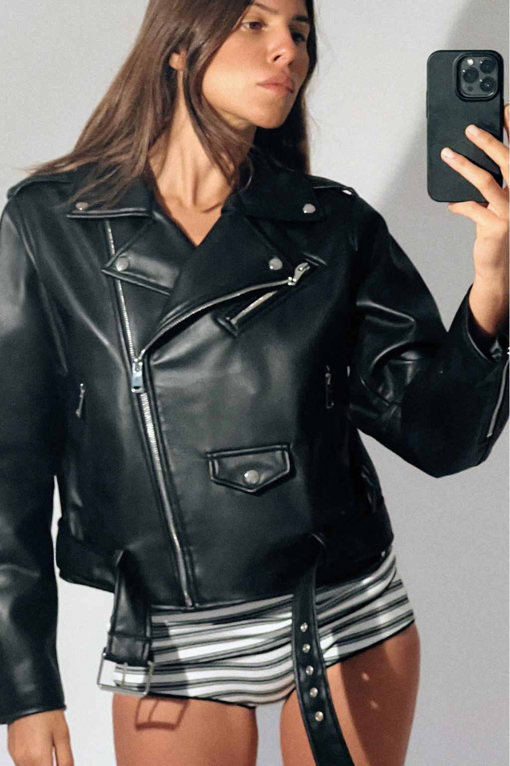 ZARA Faux Leather Biker Jacket