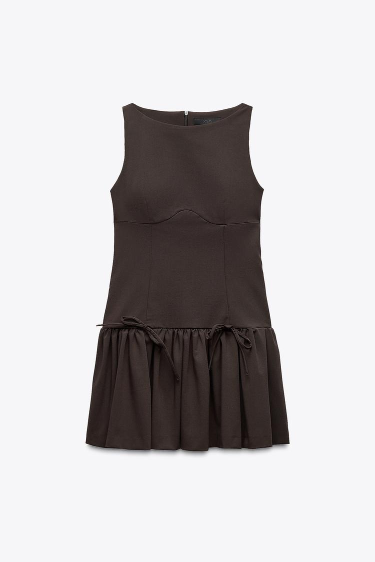 ZARA Short Dress with Bows