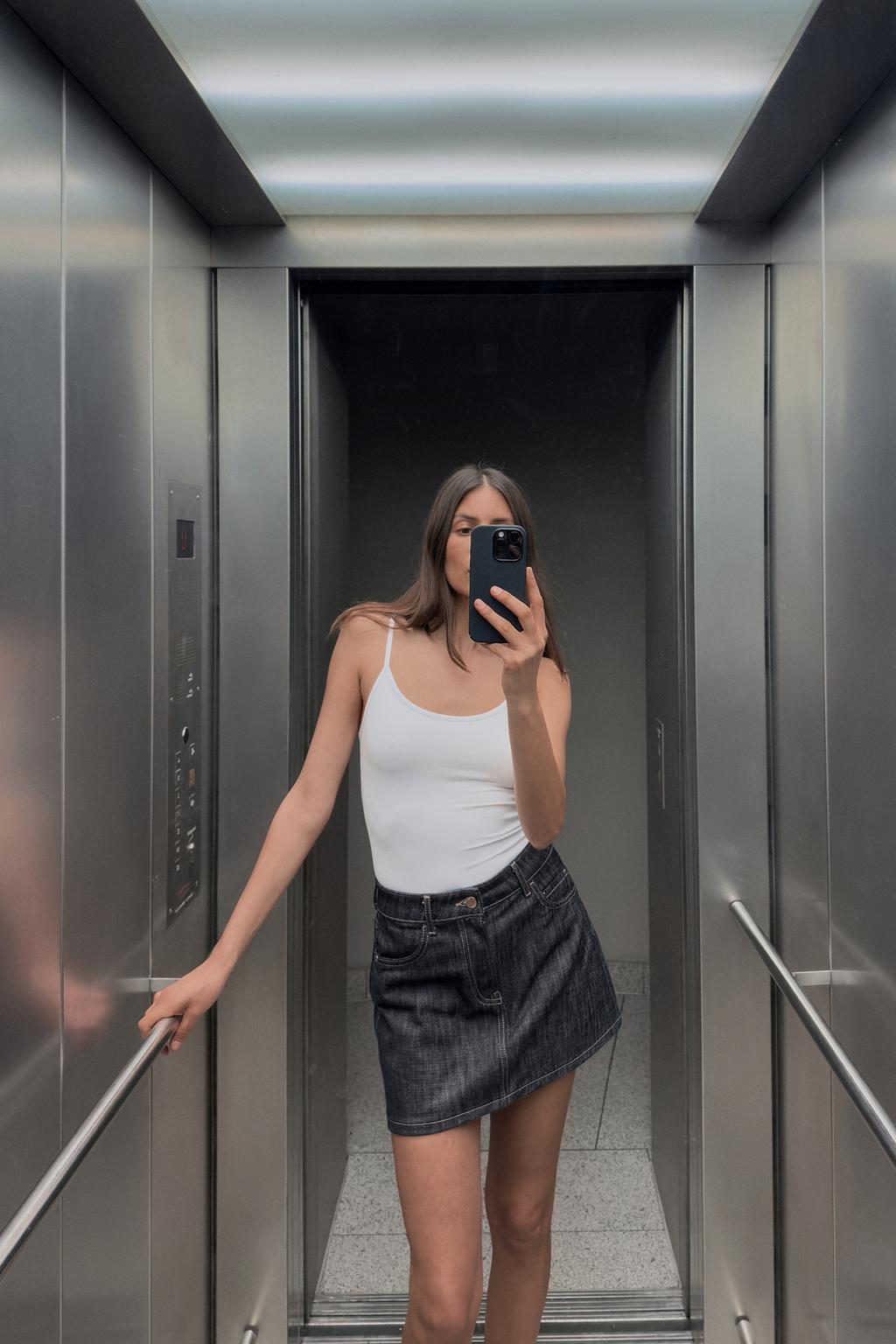 ZARA Polyamide Top with Thin Straps