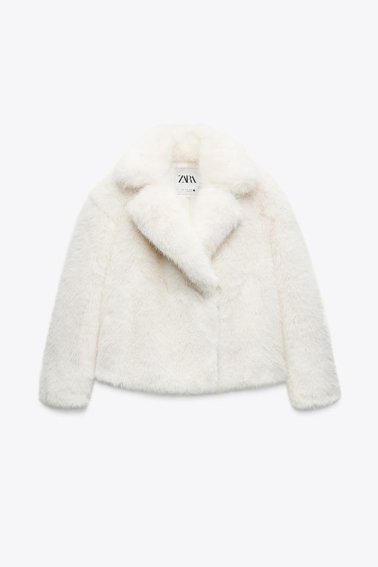 ZARA ZW Collection Faux Fur Jacket