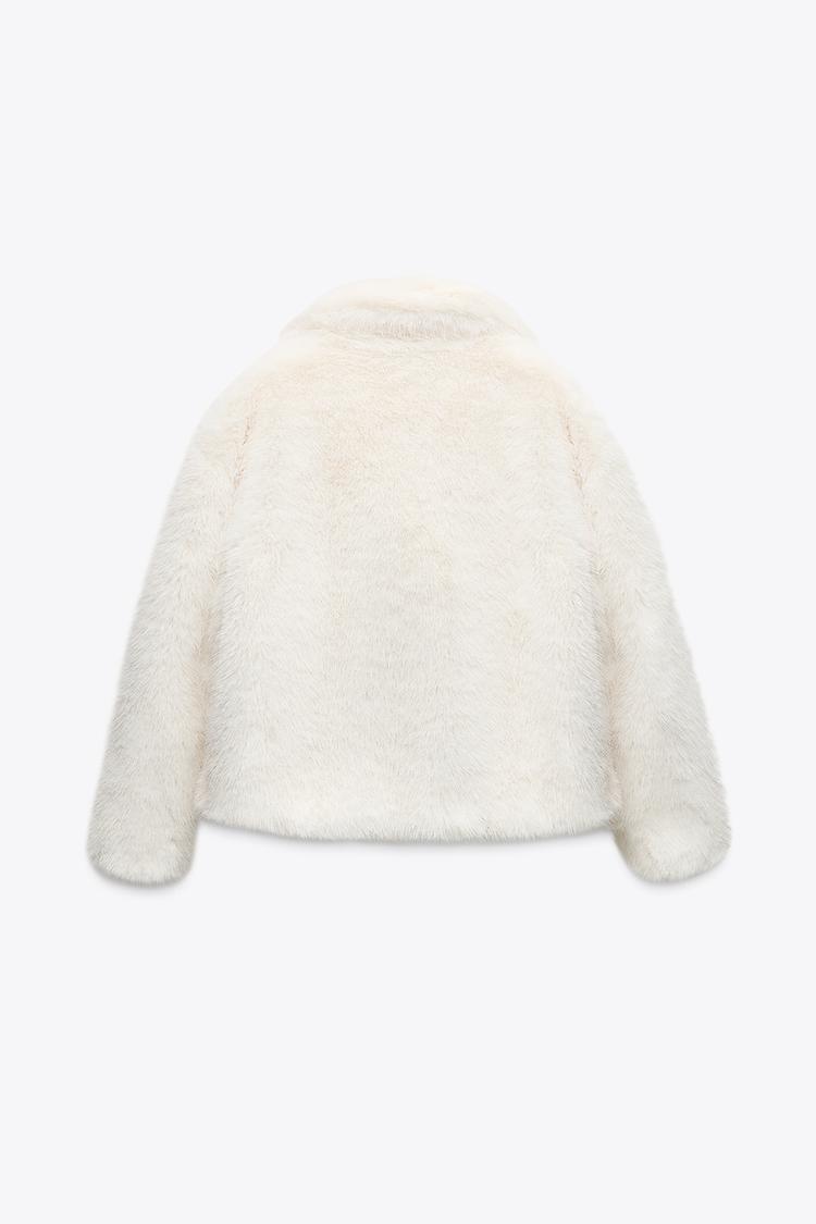 ZARA ZW Collection Faux Fur Jacket
