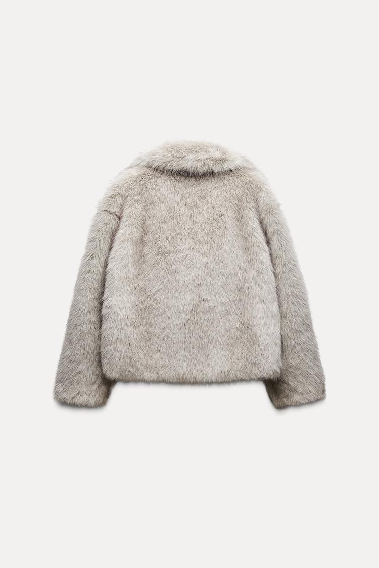 ZARA ZW Collection Faux Fur Jacket