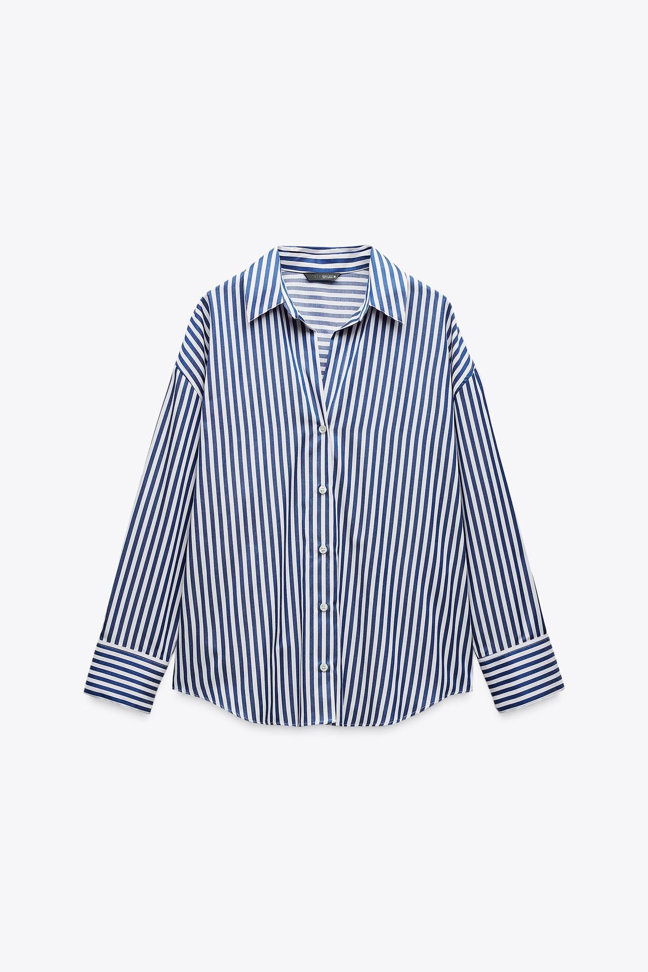 ZARA Basic Poplin Shirt - Stripe