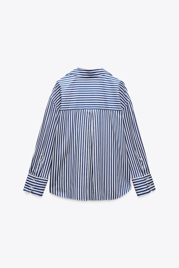 ZARA Basic Poplin Shirt - Stripe