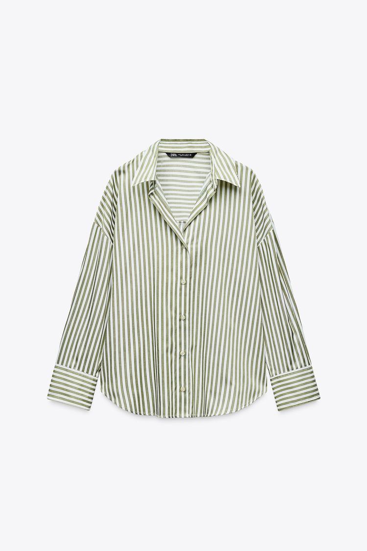 ZARA Basic Poplin Shirt - Stripe