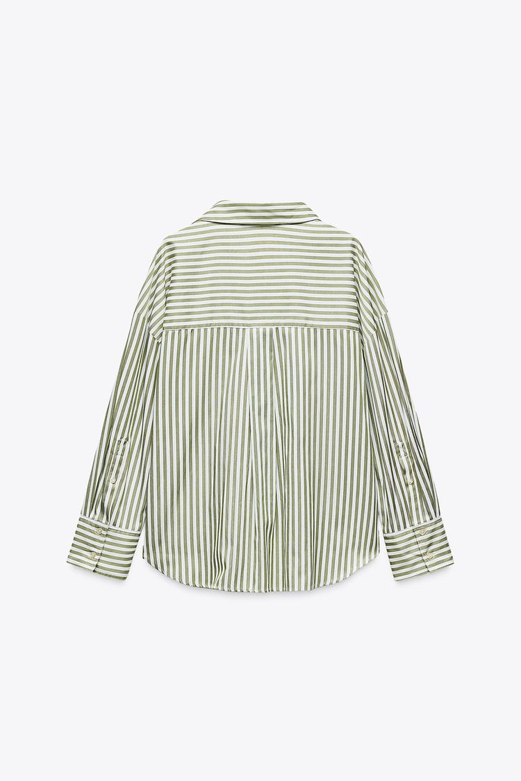 ZARA Basic Poplin Shirt - Stripe