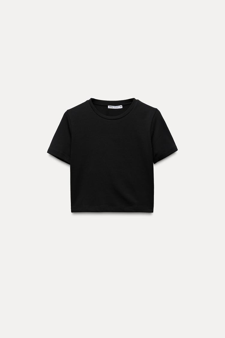 ZARA Cropped Stretch T-Shirt
