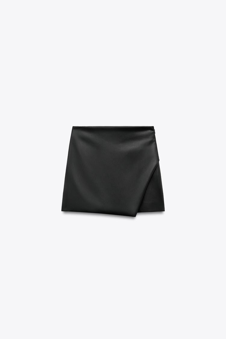 ZARA Faux Leather Skort