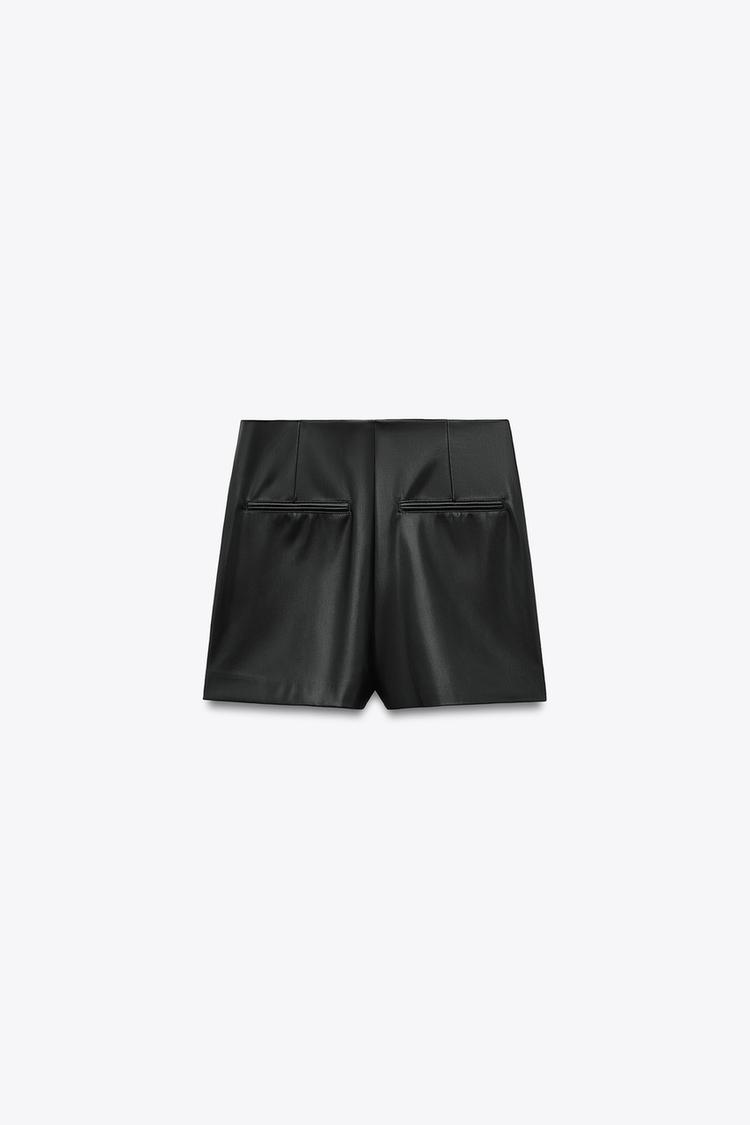 ZARA Faux Leather Skort