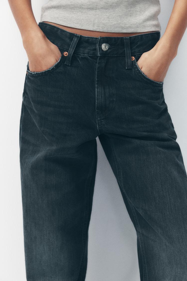 ZARA TRF Wide-Leg Mid-Waist Jeans