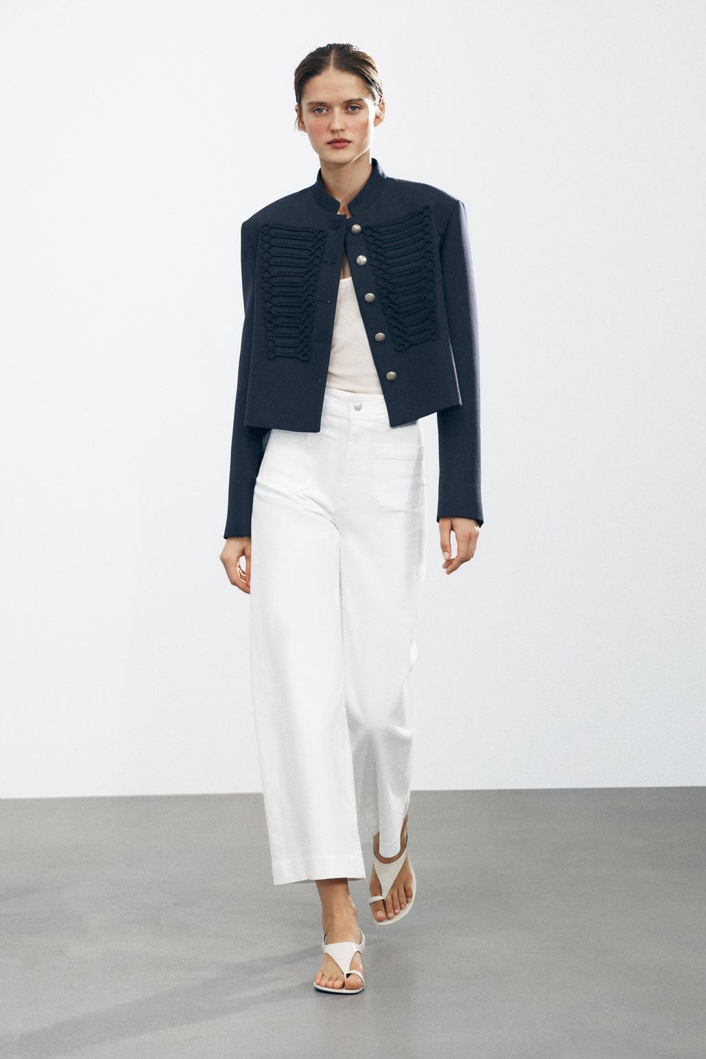 ZARA ZW Collection Wide-Leg High-Waist Jeans