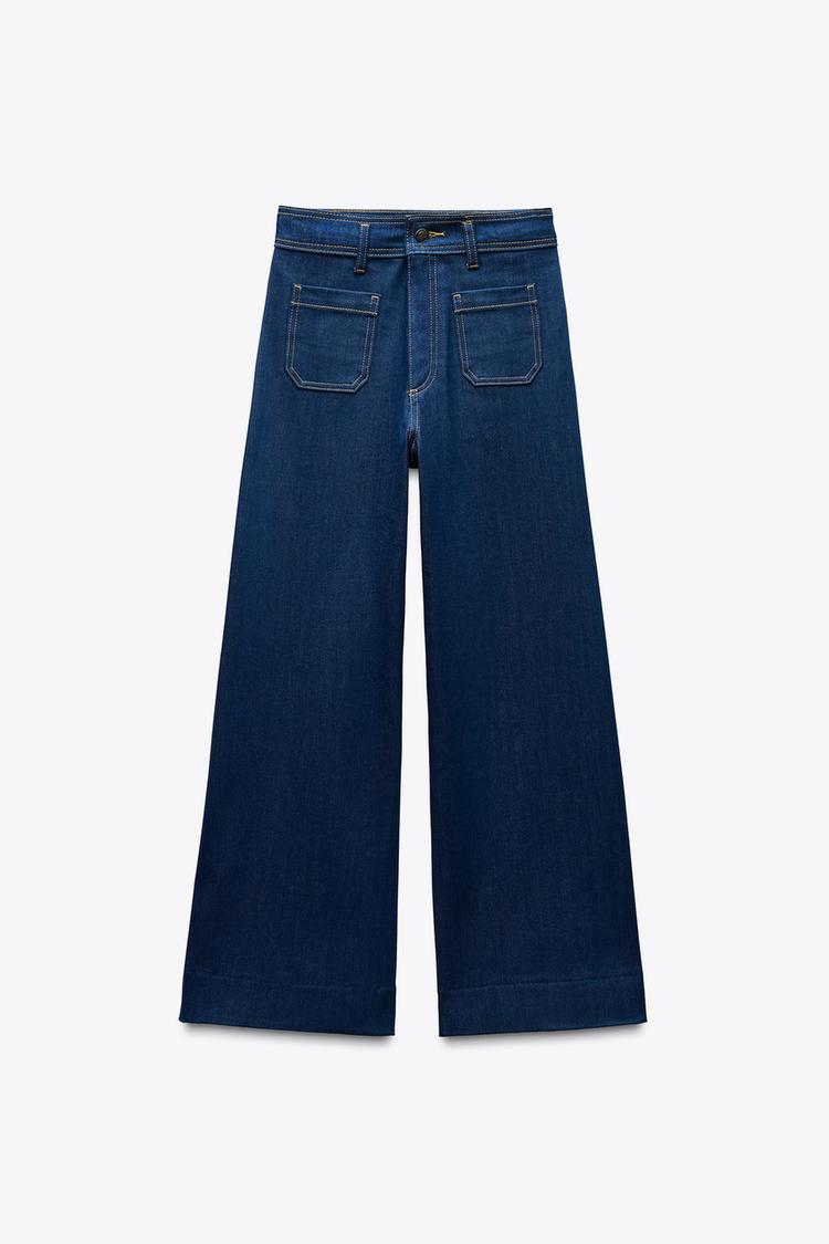 ZARA ZW Collection Wide-Leg High-Waist Jeans
