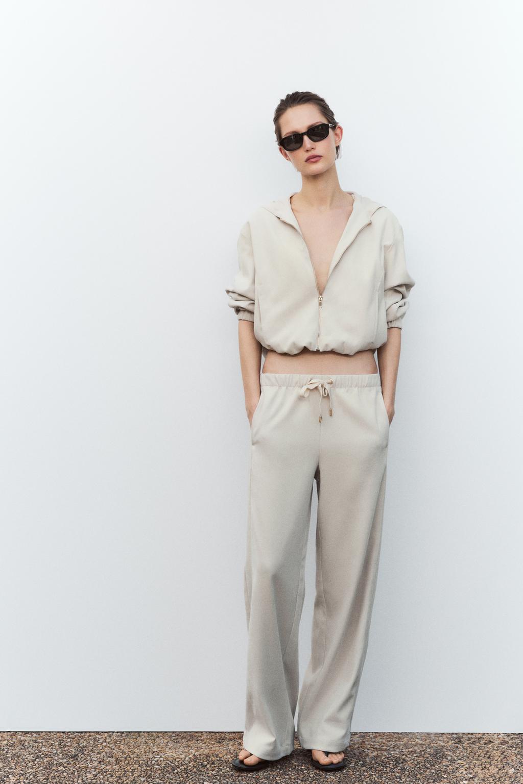 ZARA Textured Bomber Jacket with Hood