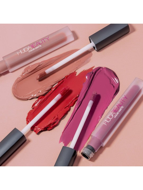 HUDA BEAUTY Liquid Matte Ultra-Comfort Transfer-Proof Lipstick – Miss America