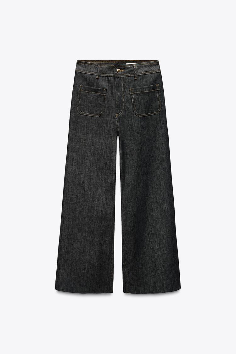 ZARA ZW Collection Wide-Leg High-Waist Jeans