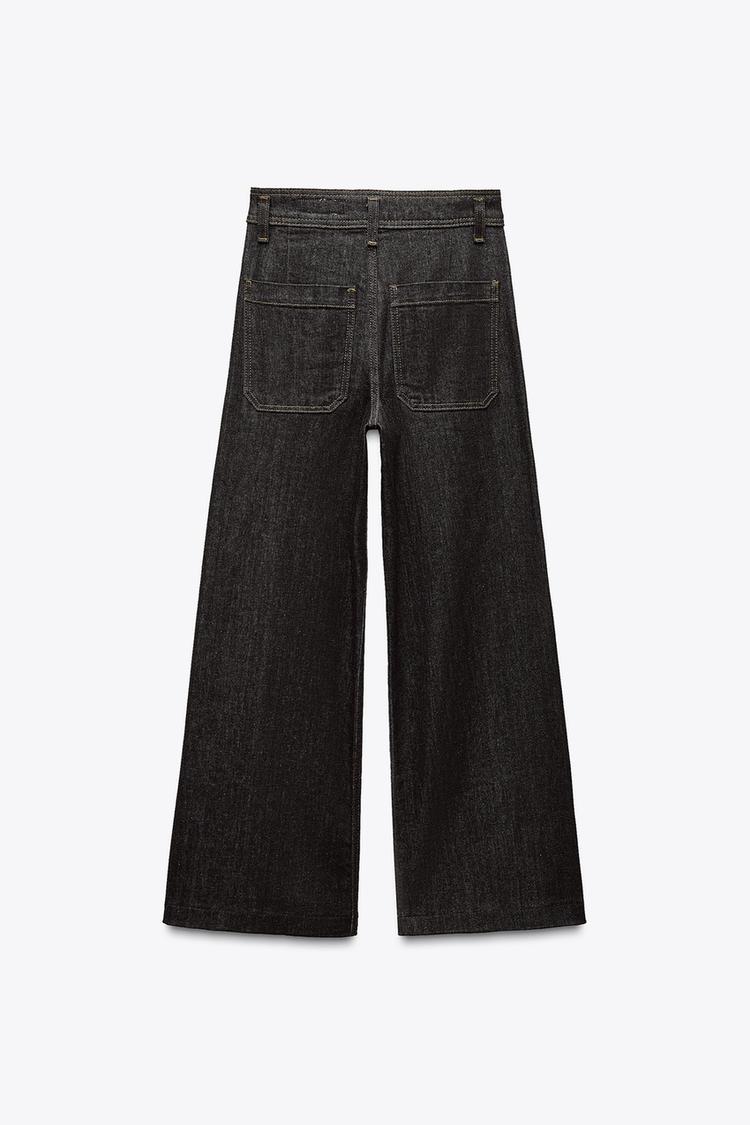 ZARA ZW Collection Wide-Leg High-Waist Jeans