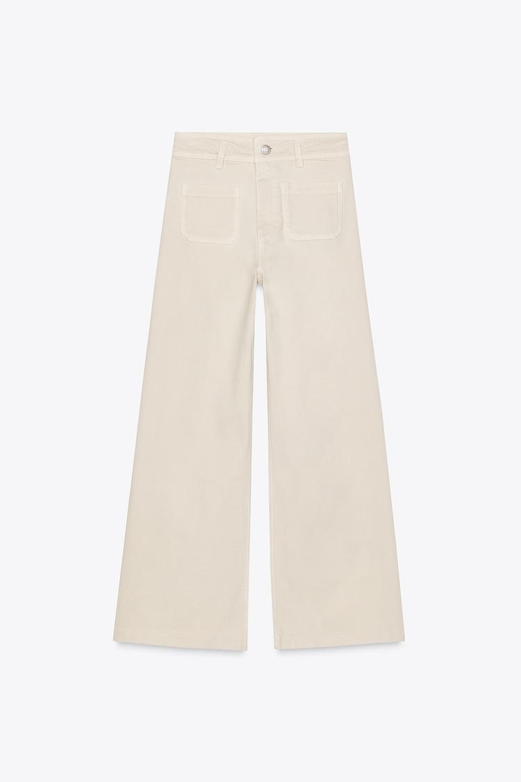 ZARA ZW Collection Wide-Leg High-Waist Jeans