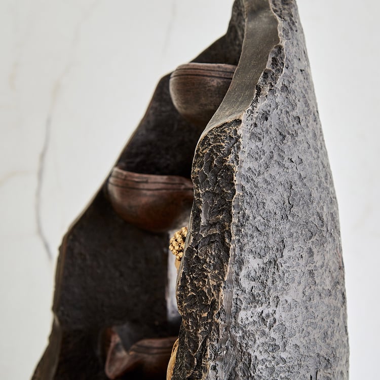 Alpine Modern Polyresin Buddha Water Fountain - 26.5x40cm