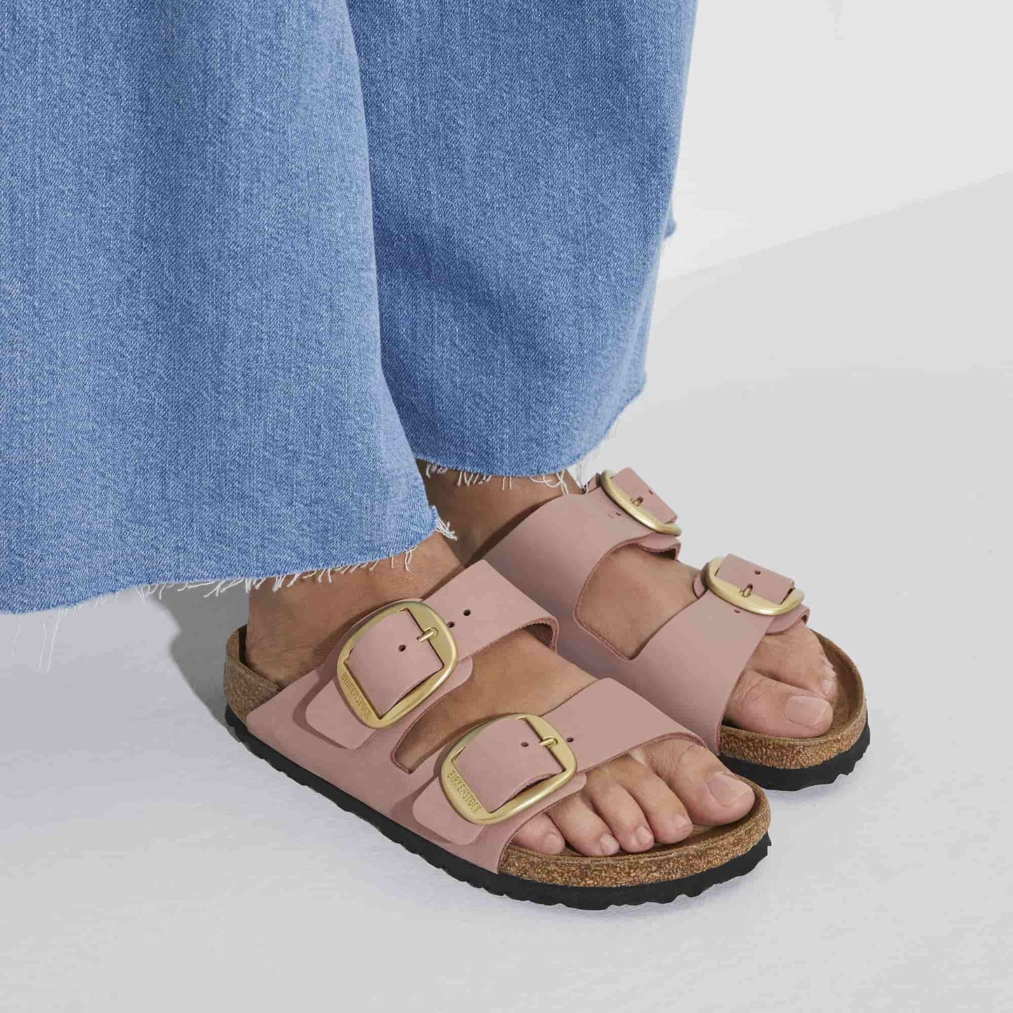 BIRKENSTOCK Arizona Big Buckle Nubuck Leather - Pink/Old Rose