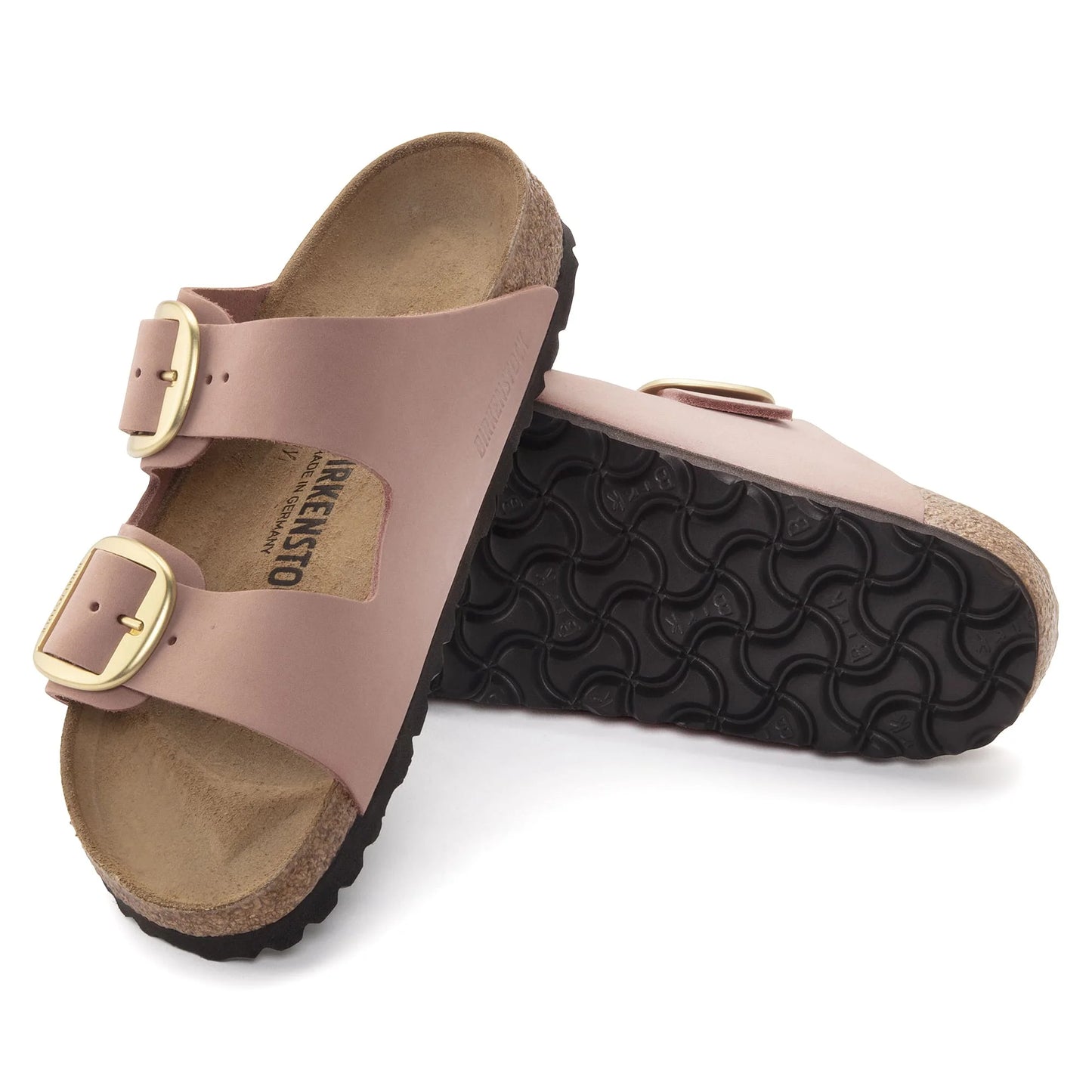 BIRKENSTOCK Arizona Big Buckle Nubuck Leather - Pink/Old Rose