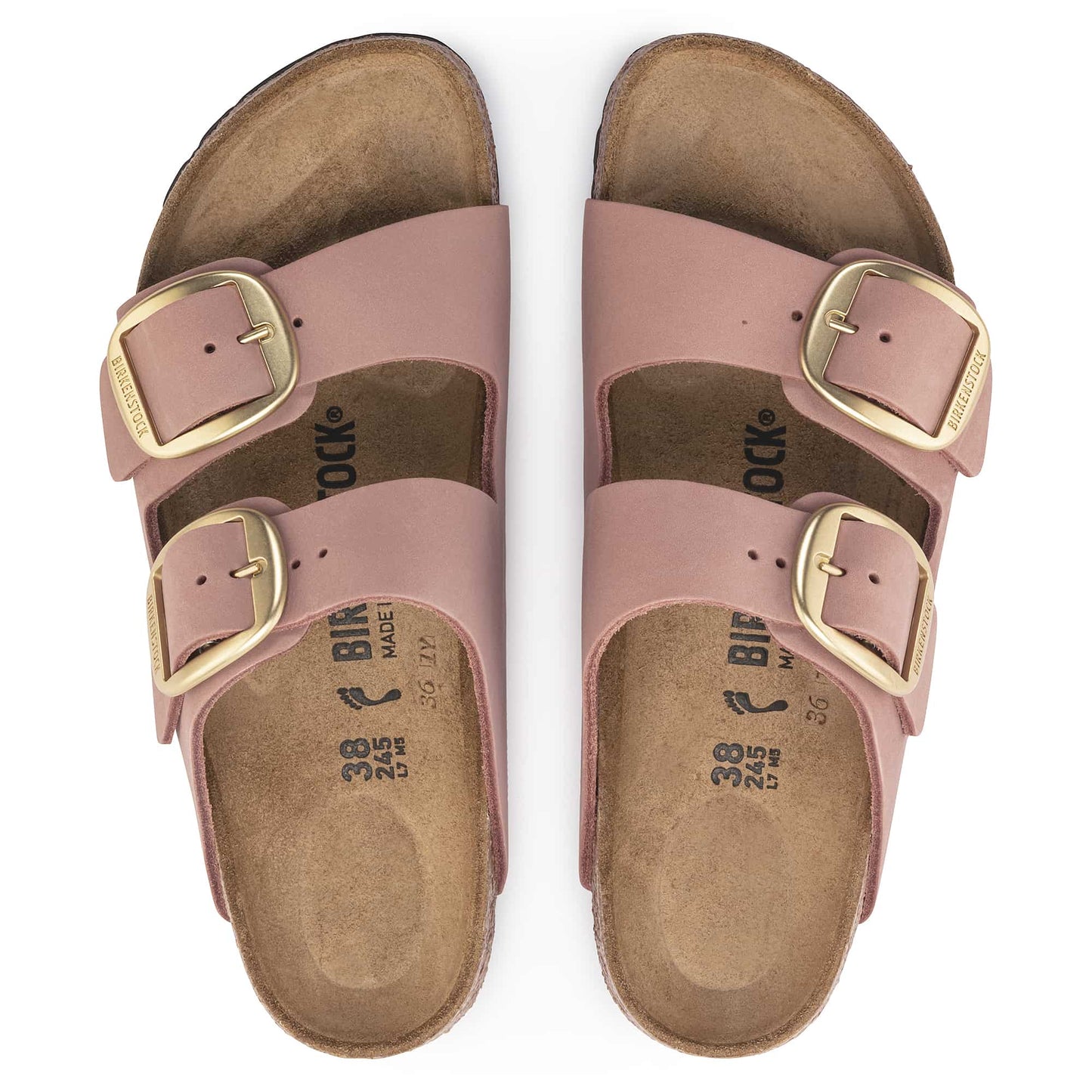 BIRKENSTOCK Arizona Big Buckle Nubuck Leather - Pink/Old Rose