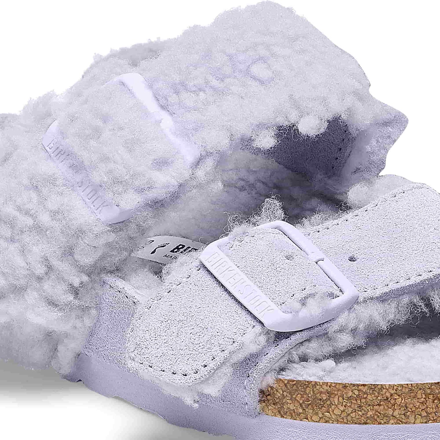 BIRKENSTOCK Arizona Teddy Split Suede Leather Shearling - Purple/Purple Fog