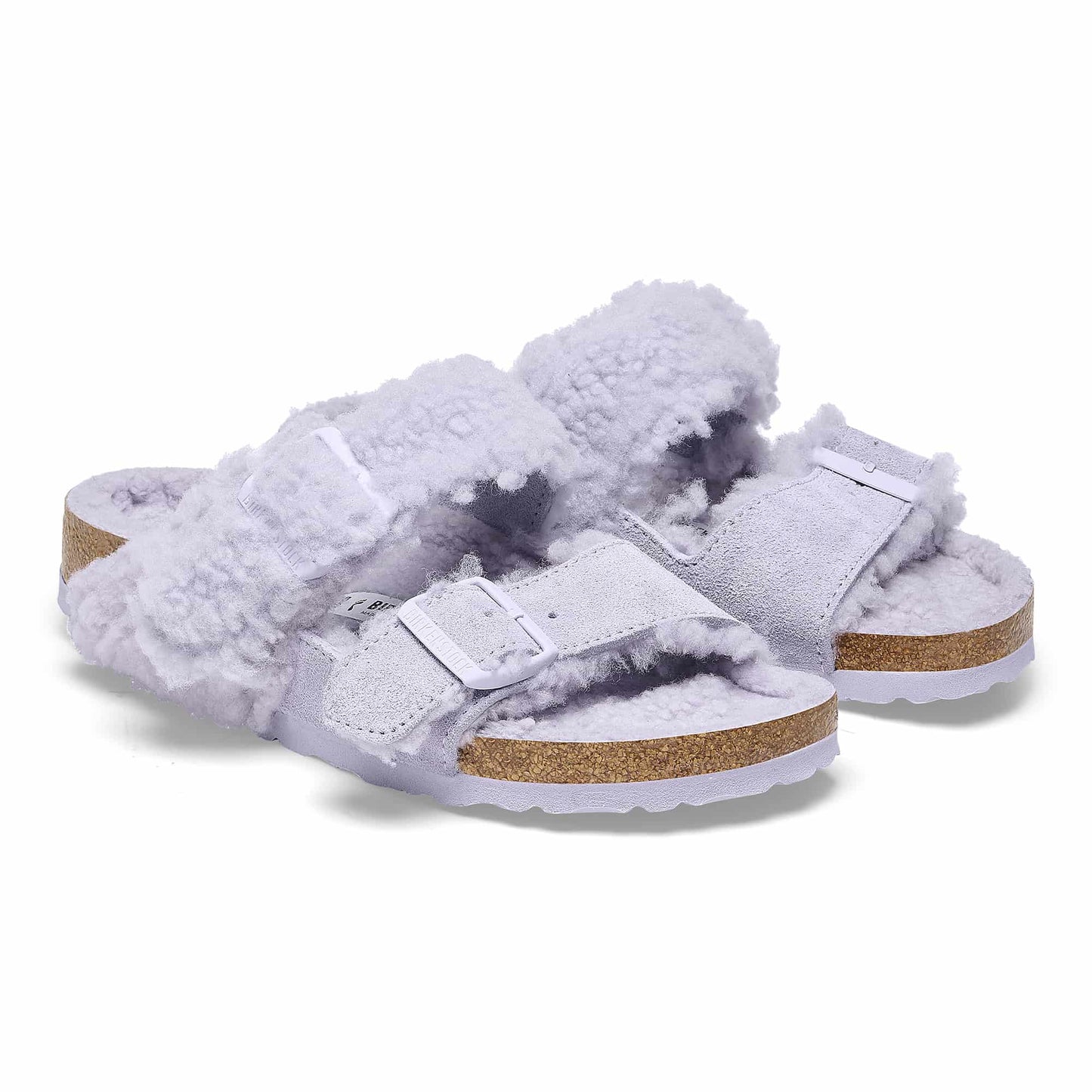 BIRKENSTOCK Arizona Teddy Split Suede Leather Shearling - Purple/Purple Fog
