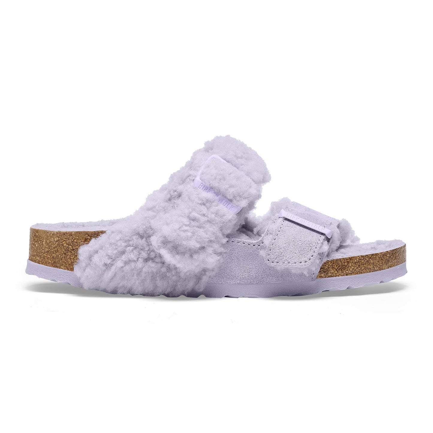 BIRKENSTOCK Arizona Teddy Split Suede Leather Shearling - Purple/Purple Fog