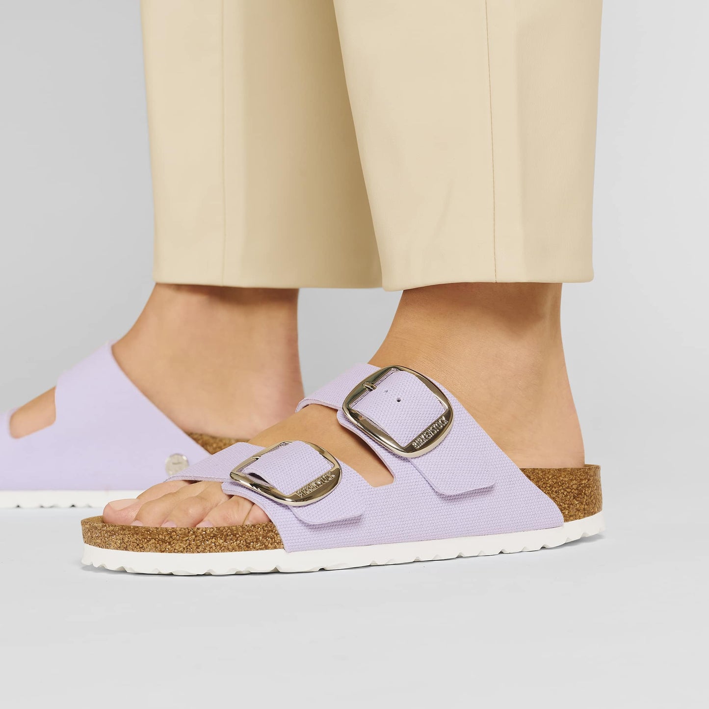 BIRKENSTOCK Arizona Big Buckle Rivet Logo Textile - Purple/Vegan Canvas Purple Fog