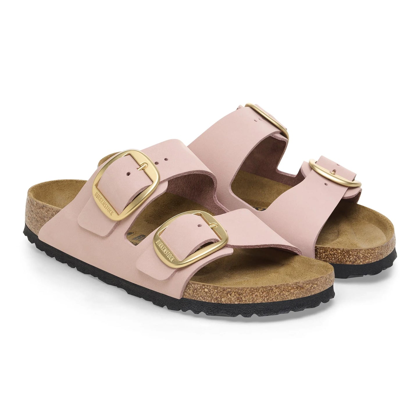 BIRKENSTOCK Arizona Big Buckle Nubuck Leather - Pink/Soft Pink