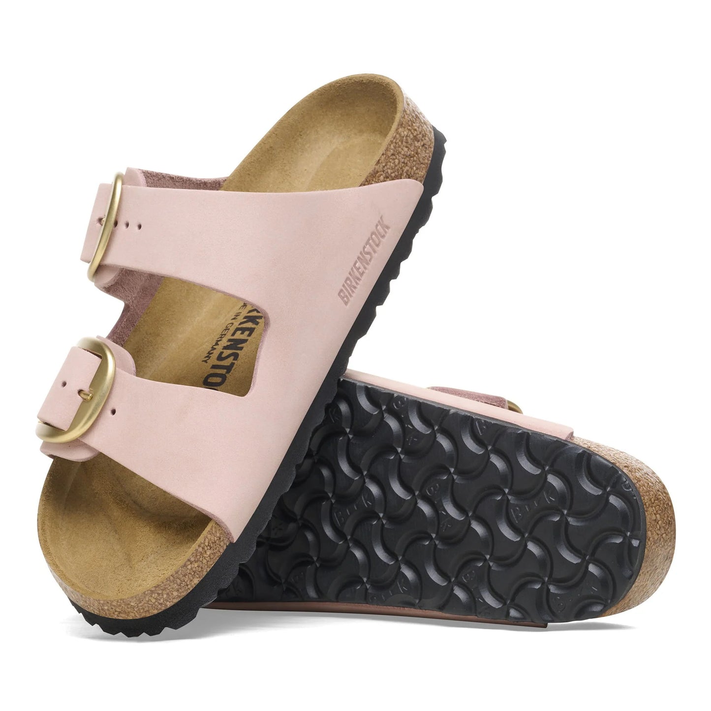 BIRKENSTOCK Arizona Big Buckle Nubuck Leather - Pink/Soft Pink