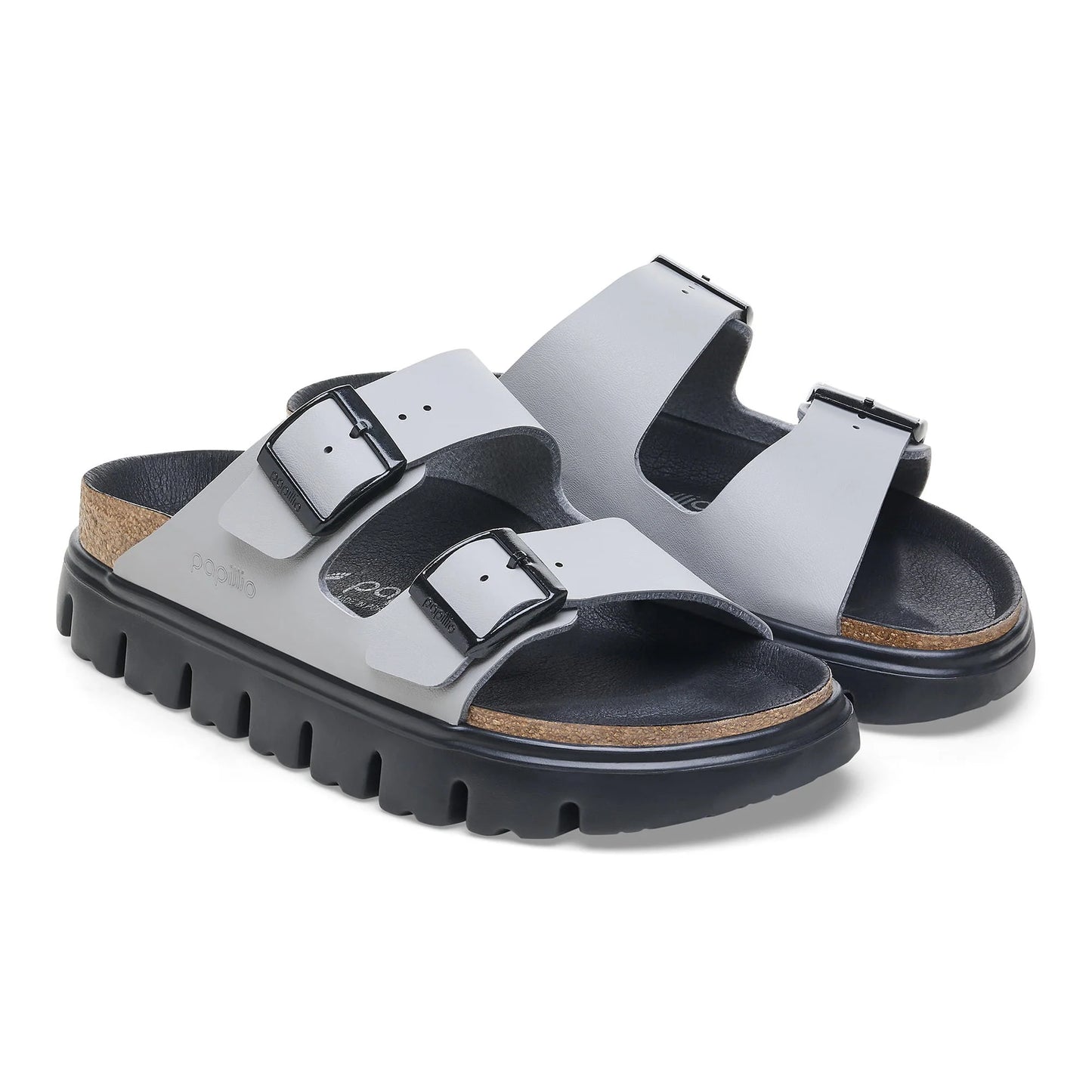 BIRKENSTOCK Arizona Chunky Birko-Flor - Gray/Stone Coin
