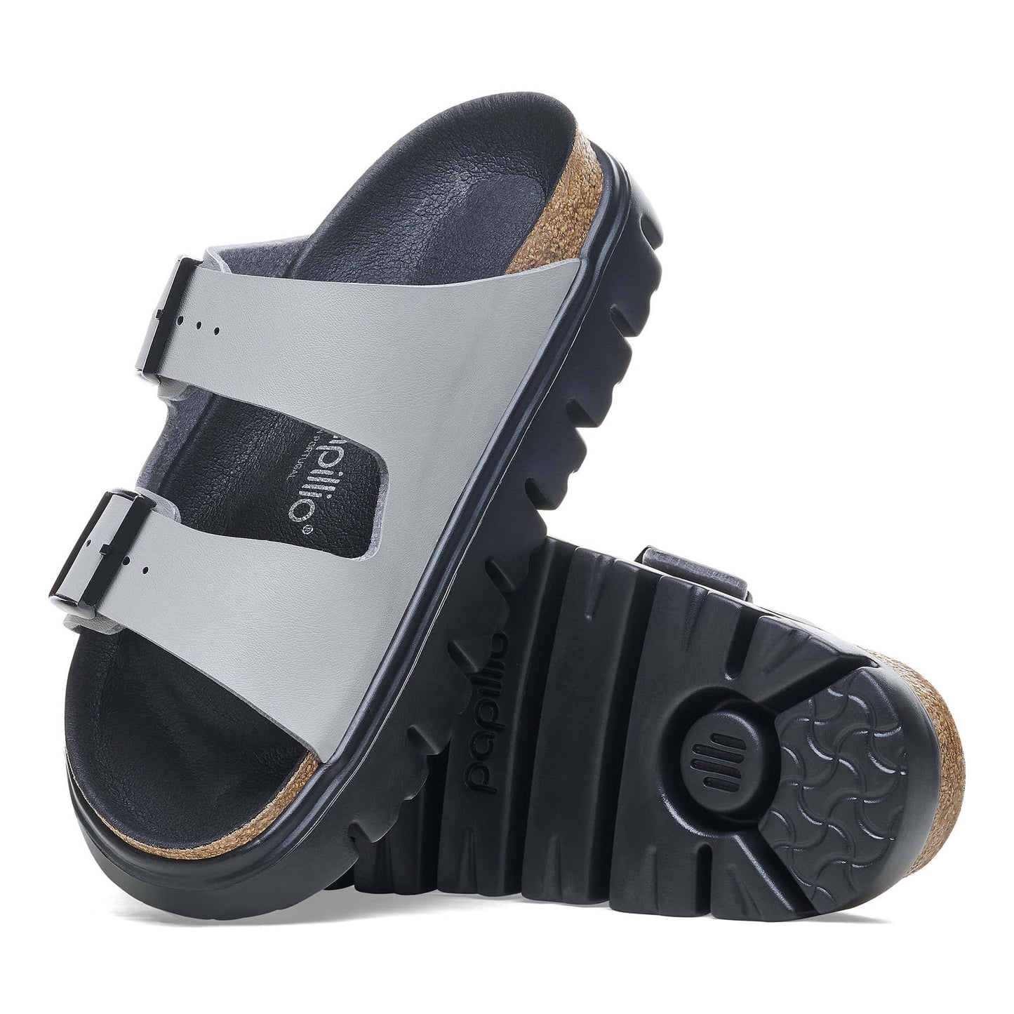 BIRKENSTOCK Arizona Chunky Birko-Flor - Gray/Stone Coin