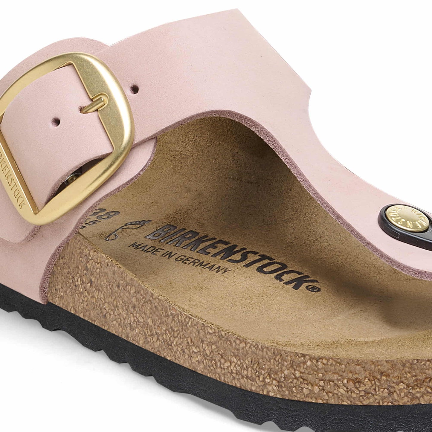 BIRKENSTOCK Gizeh Big Buckle Nubuck Leather - Pink/Soft Pink
