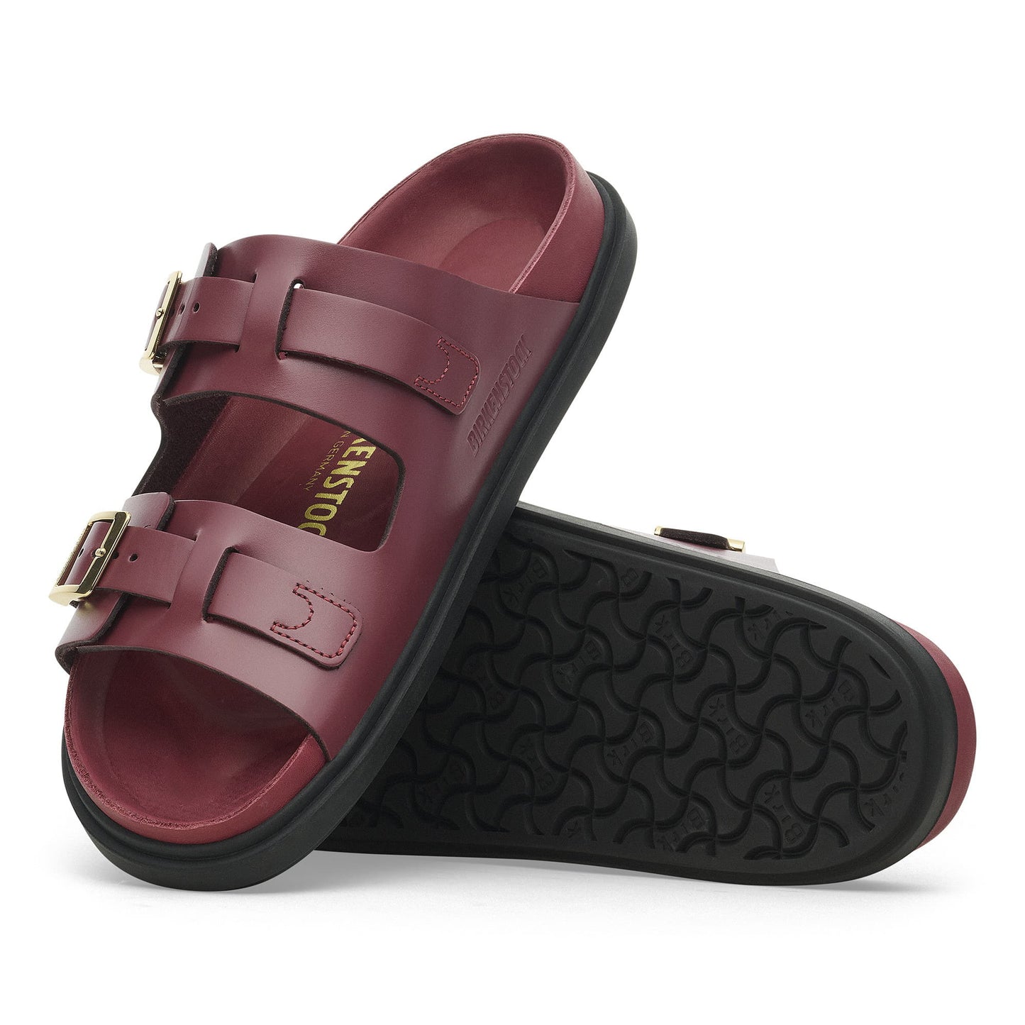 BIRKENSTOCK St Barths Natural Leather - Violet/Berry Crush
