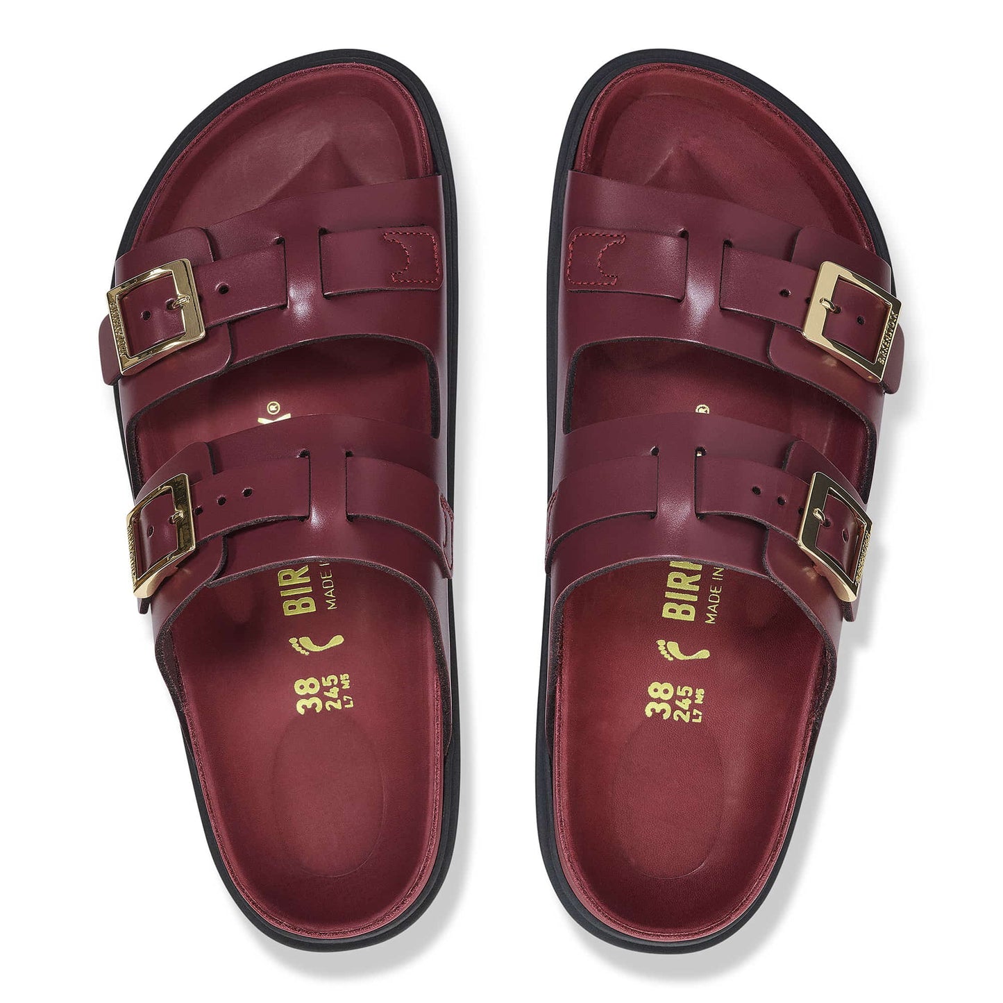 BIRKENSTOCK St Barths Natural Leather - Violet/Berry Crush