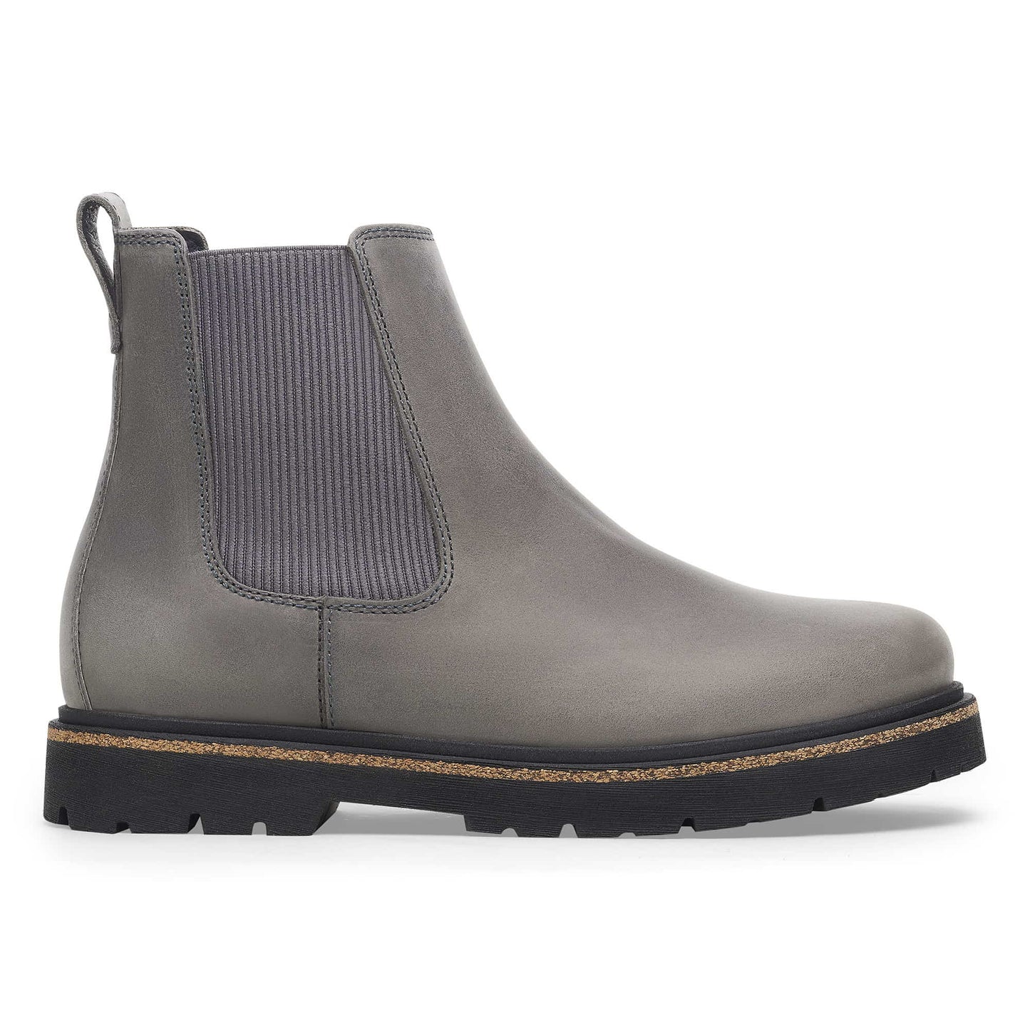 BIRKENSTOCK Highwood Slip On Mid Natural Leather Oiled - Gray/Graphite