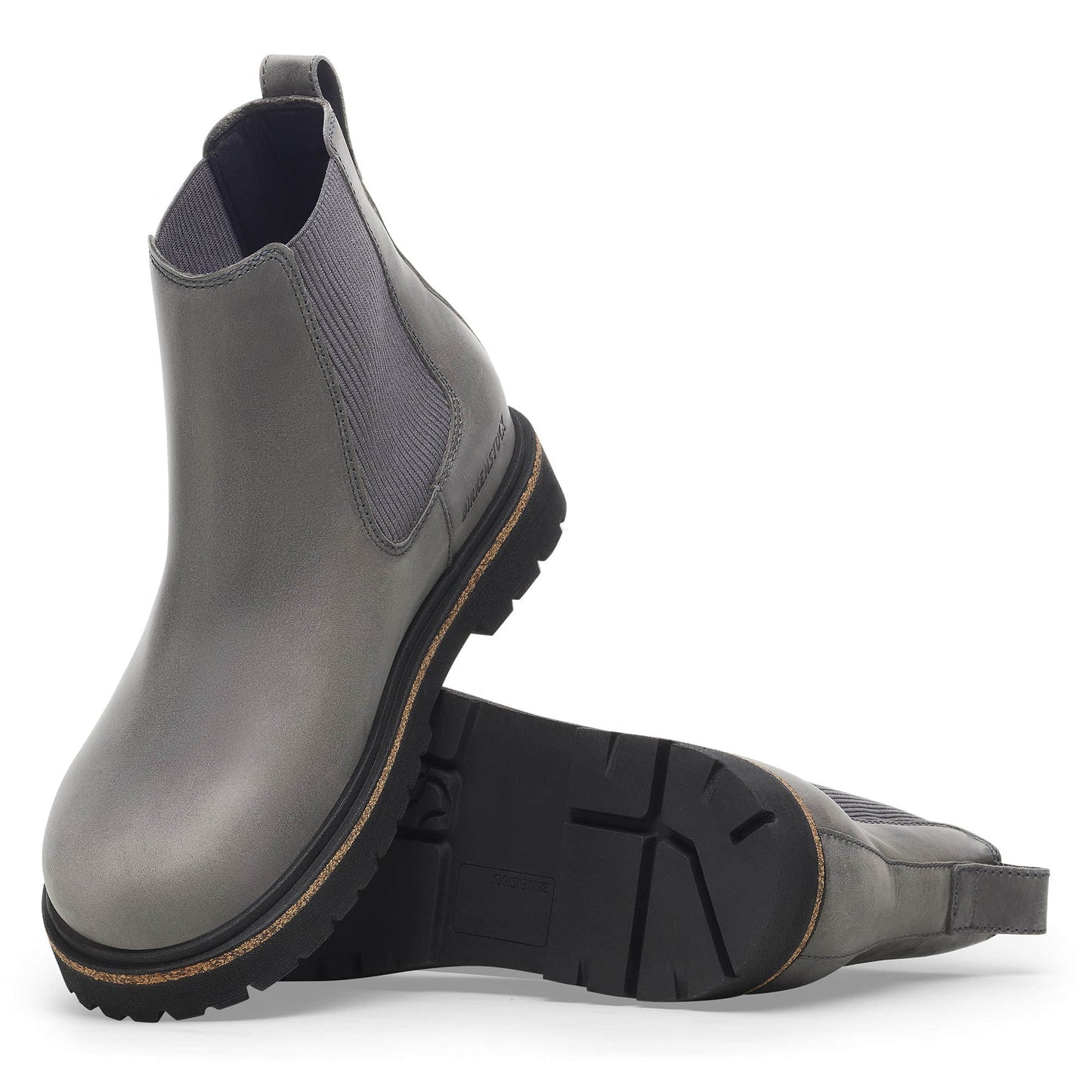 BIRKENSTOCK Highwood Slip On Mid Natural Leather Oiled - Gray/Graphite
