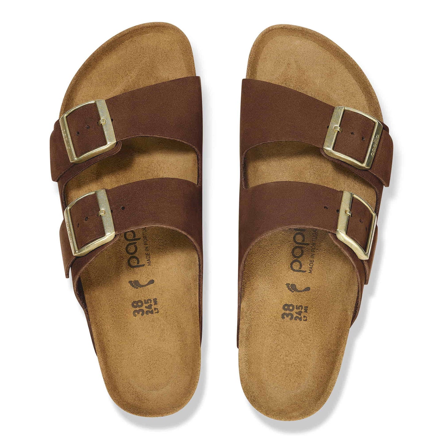 BIRKENSTOCK Arizona Flex Platform Nubuk Leather - Brown/Dark Tea