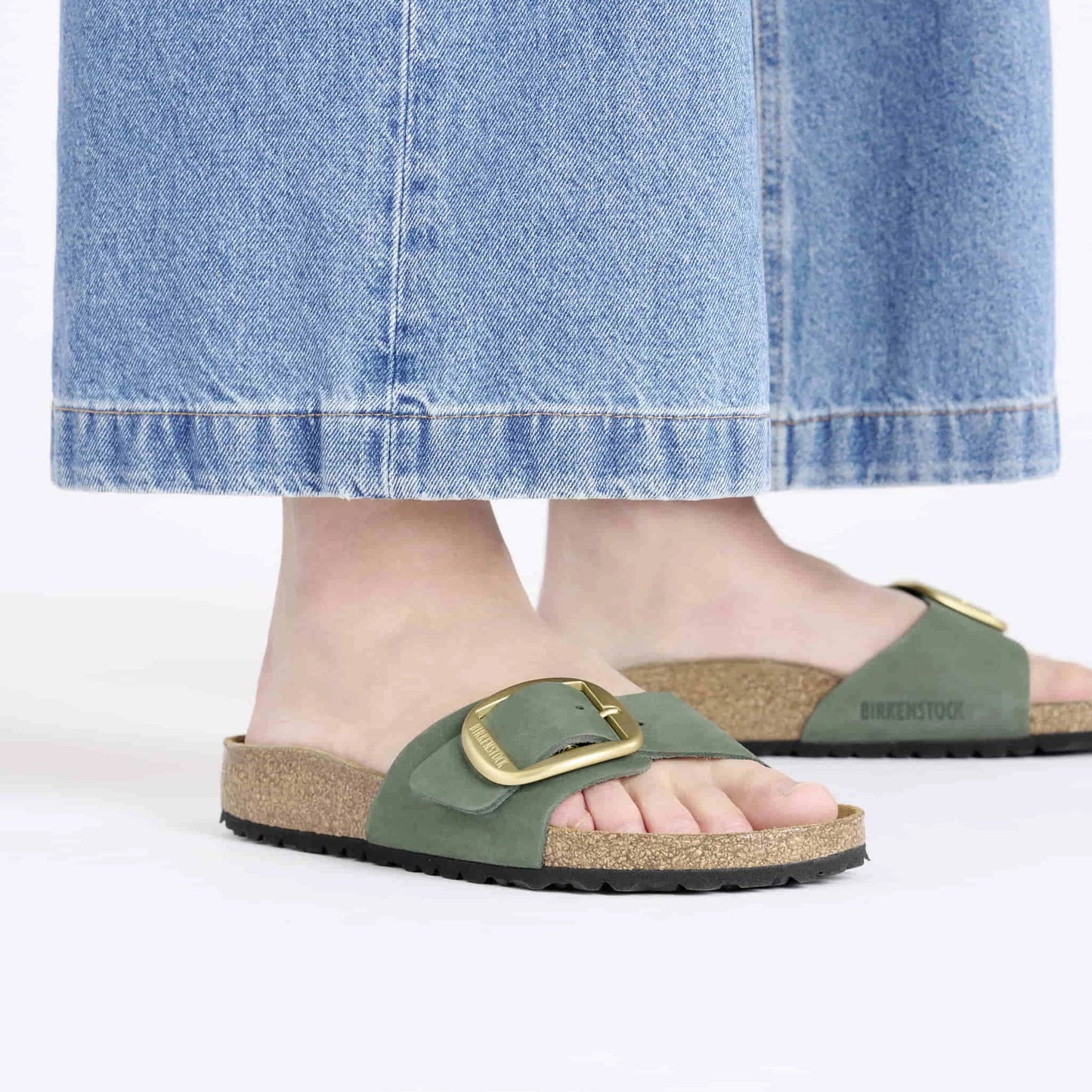 BIRKENSTOCK Madrid Big Buckle Nubuk Leather - Green/Thyme